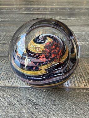 Vintage Glass Eye Studio Jupiter Paperweight
